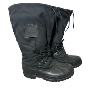 Sorel Kaufman Canada Bear Winter Carnival Boots Women's 8 Black Waterproof